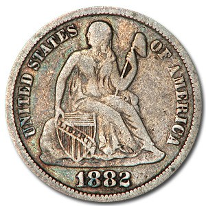 1882 Liberty Seated Dime Fine