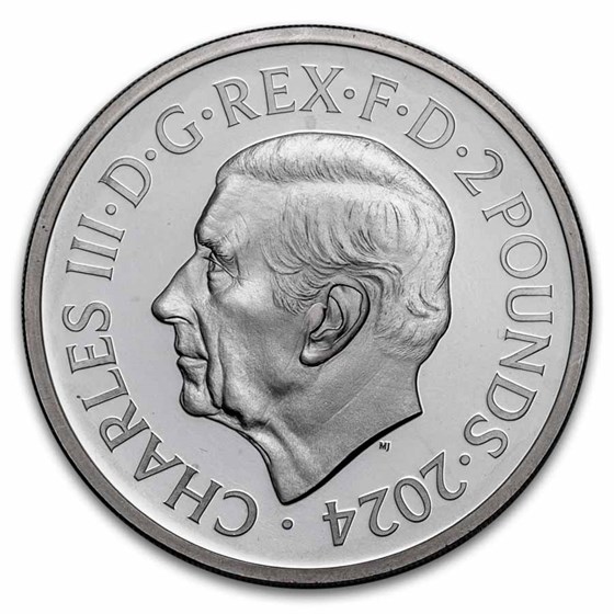 2024 GB 1 oz Silver £2 Proof 80th Anniversary D-Day (Spotted)
