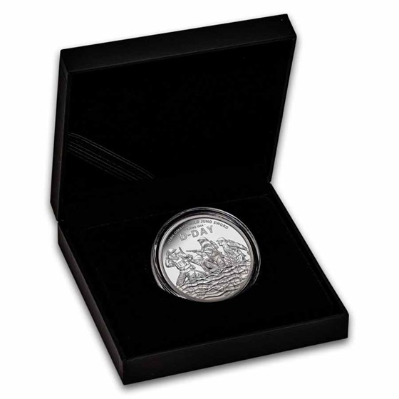 2024 GB 1 oz Silver £2 Proof 80th Anniversary D-Day (Spotted)