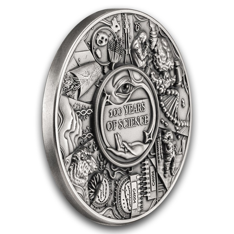 2026 Niue 2 oz Silver 100 Years of Science (w/ Box & COA)