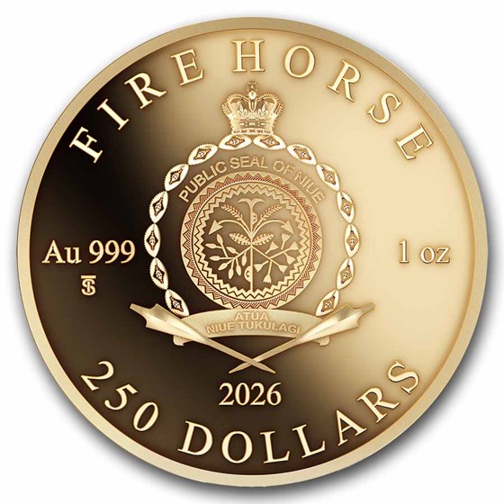 2026 Niue Fire Horse 1 oz Gold Proof Coin (Box &amp; COA)