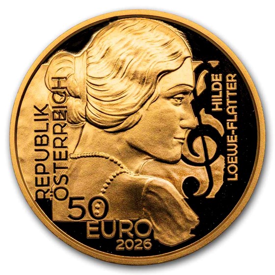 2026 Austria Pf Au €50 Unsung Heroines Loewe-Flatter Composer