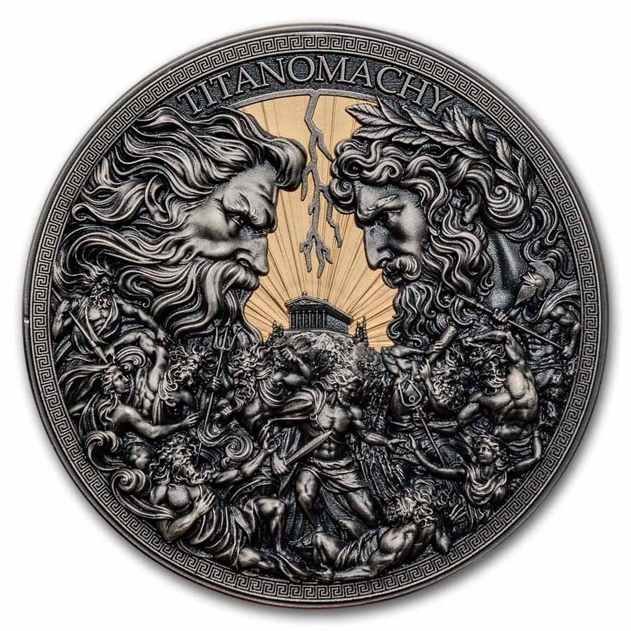 2026 Rep. of Cameroon 1/2 Kilo Silver Greek Mythology:Titanomachy