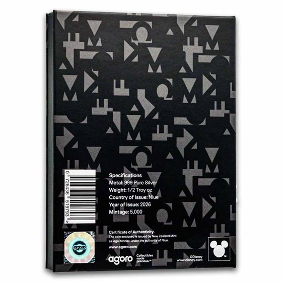 2026 Niue 1/2 oz Silver $1 Disney Expressions: Mickey Mouse