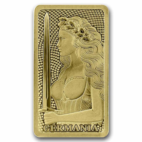 1/100 oz Gold Bar - Germania Mint Proof (in Assay)