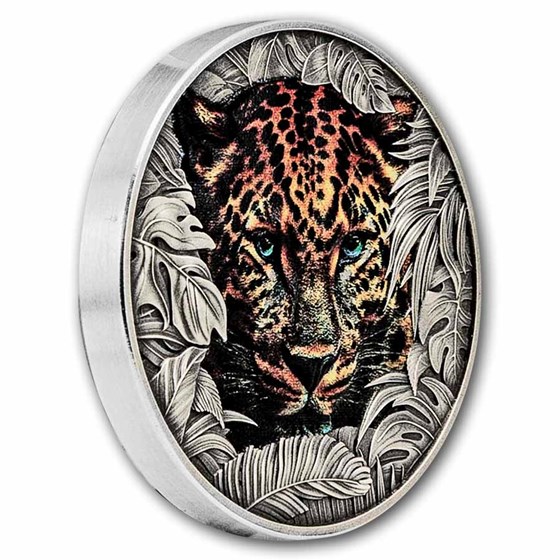 2026 Samoa 1 oz Silver Born to be Wild: Leopard (w/ Box &amp; COA)