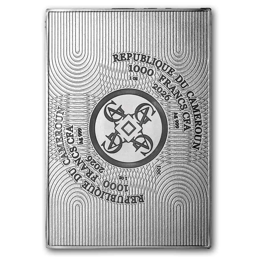 2026 Rep. of Cameroon 1 oz Silver Art Gallery: Sunflowers