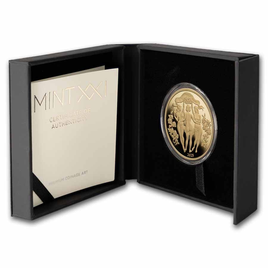 2025 Cameroon 1 oz Silver The Three Graces Golden Edition