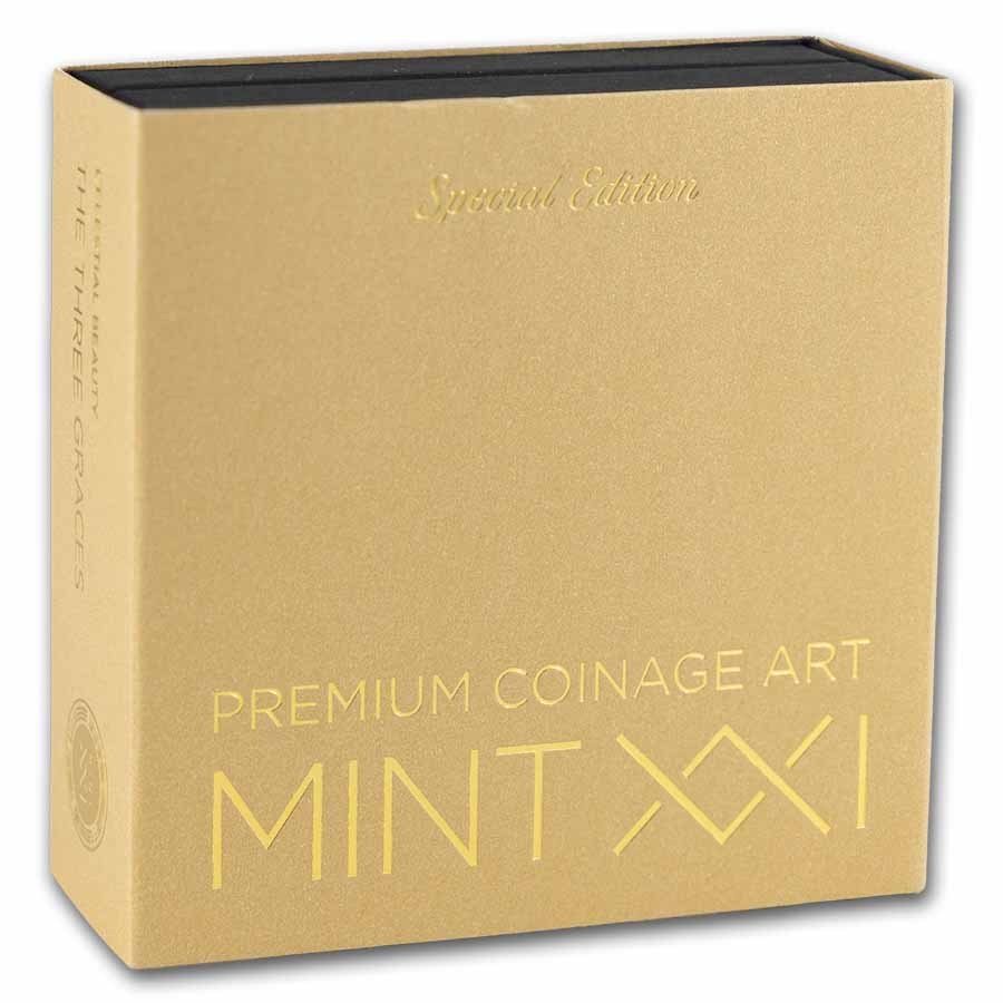 2025 Cameroon 1 oz Silver The Three Graces Golden Edition
