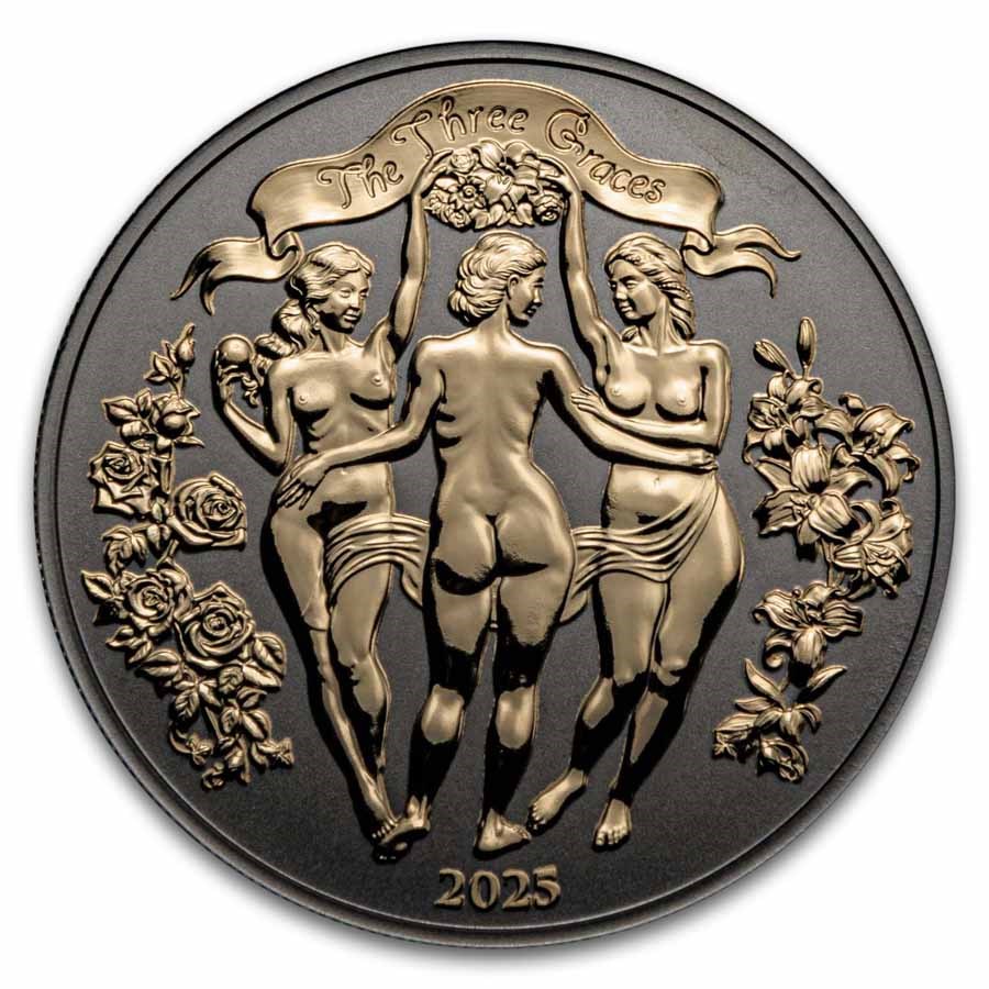 2025 Cameroon 1 oz Silver The Three Graces Enigma Edition