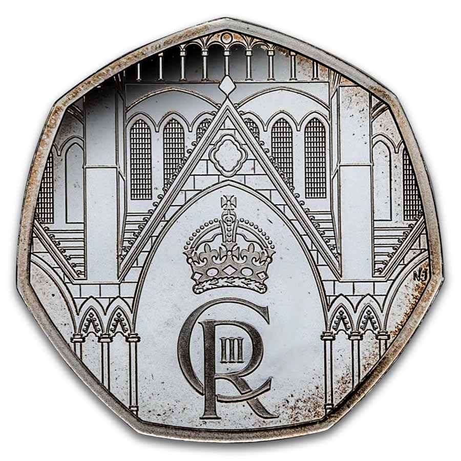 2023 GB The Coronation of His Majesty 50p Silver Pf (Off-Quality)