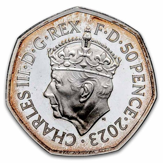 2023 GB The Coronation of His Majesty 50p Silver Pf (Off-Quality)