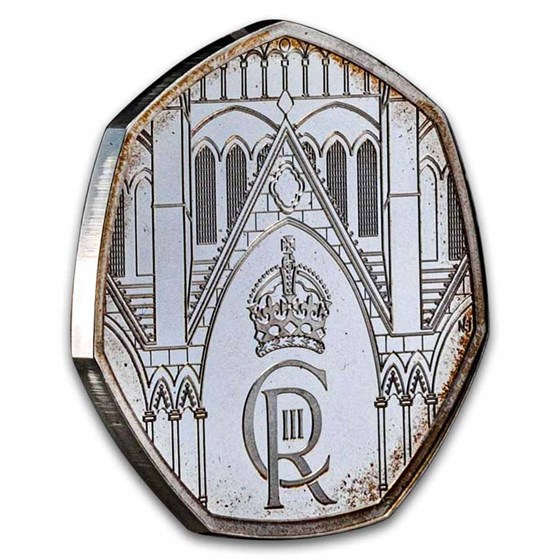 2023 GB The Coronation of His Majesty 50p Silver Pf (Off-Quality)