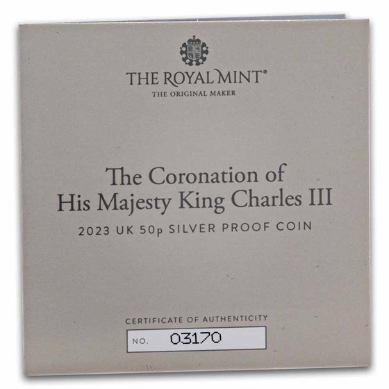 2023 GB The Coronation of His Majesty 50p Silver Pf (Off-Quality)