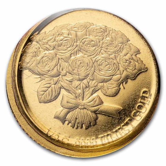 2026 Republic of Congo 1/2 gram Gold Proof Roses of Gold Coin