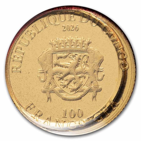 2026 Republic of Congo 1/2 gram Gold Proof Roses of Gold Coin