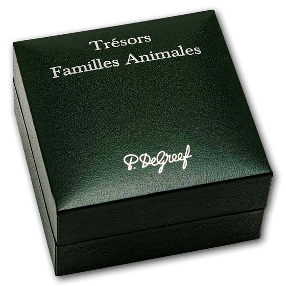 2026 Benin 1 oz Silver Antique P. De Greef Eagle Family