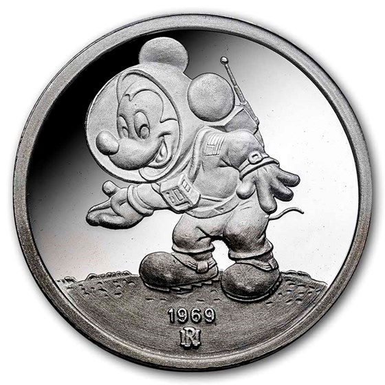 1988 1oz Silver Round 60 Yrs Mickey Mouse All Trades PR-69 PCGS