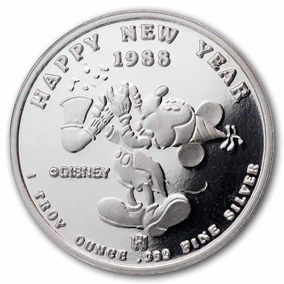 1 oz Silver Round - 1987 Mickey's Holiday Treasures (PR-69 PCGS)