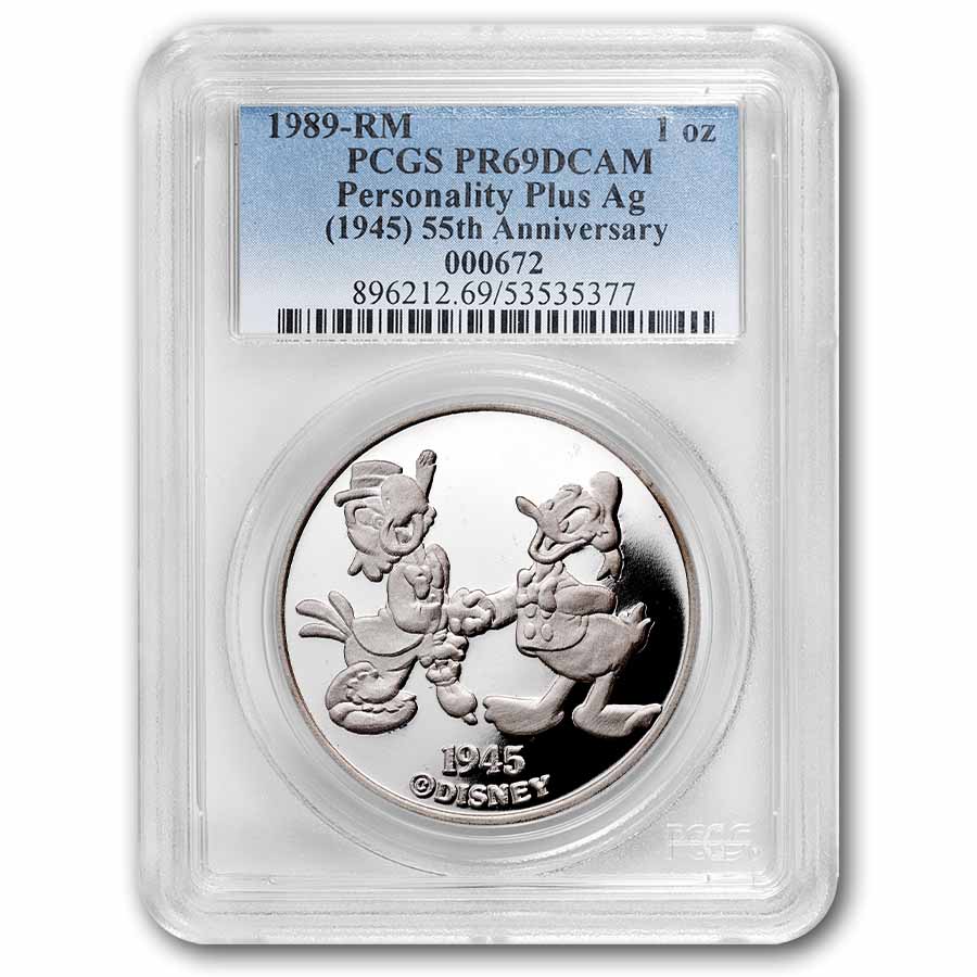 1 oz Silver - Donald Duck - Personality Plus (PR-69 PCGS) 1 oz Silver - Donald Duck - Personality Plus (PR-69 PCGS)