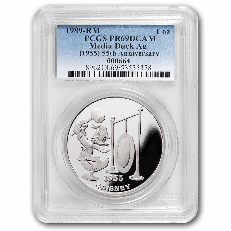 1 oz Silver - Donald Duck - Media Duck PR-69 PCGS