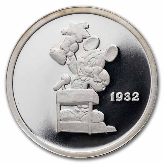 1 oz Silver Round - Hollywood Mickey (Award Mickey, PR-69 PCGS)