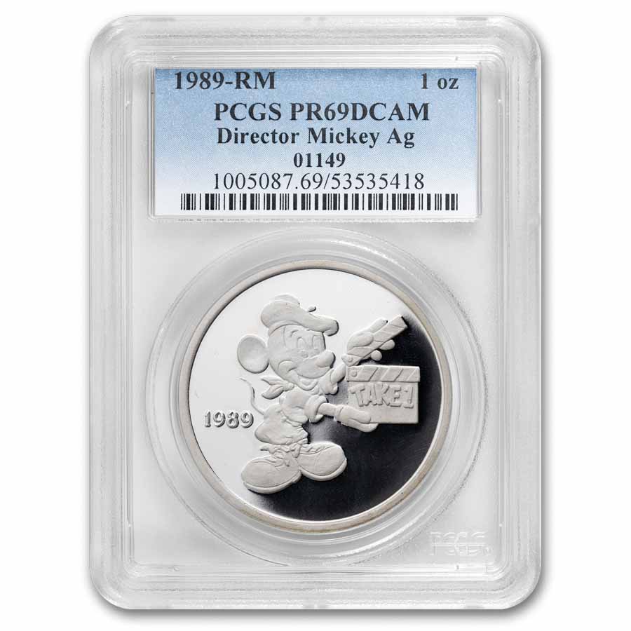 1 oz Silver Round- Hollywood Mickey (Director Mickey, PR-69 PCGS)