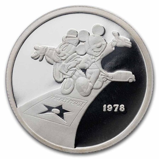 1 oz Silver Round - Hollywood Mickey (Walk of Fame, PR-69 PCGS)
