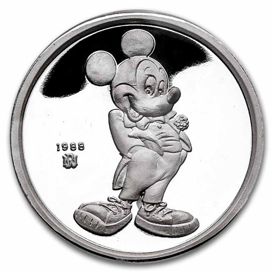1988 1 oz Silver Disney's Mickey International Icon PR-69 PCGS