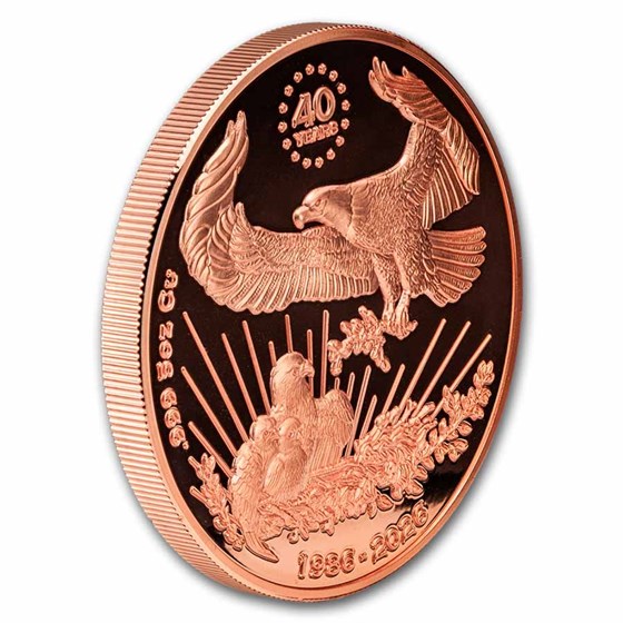 2026 Liberia 5 oz Copper American Eagle (w/ Box &amp; COA)