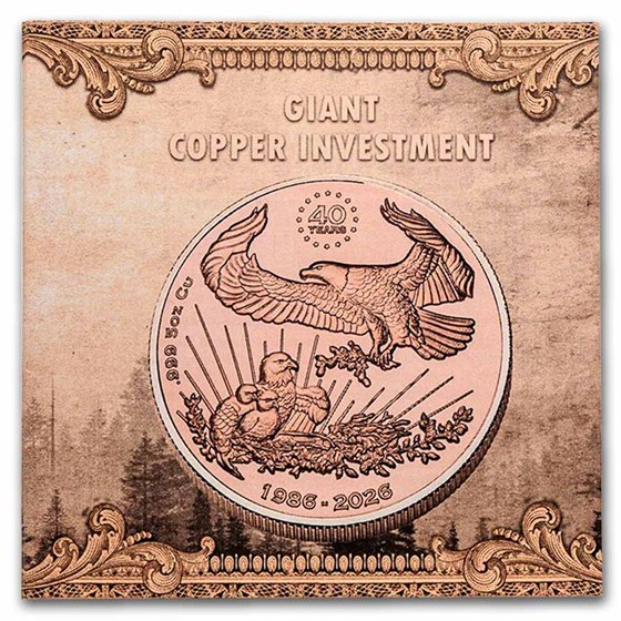 2026 Liberia 5 oz Copper American Eagle (w/ Box &amp; COA)