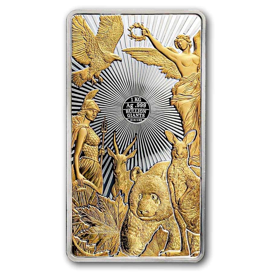 2026 Solomon Islands 1 kilo Silver Famous Bullion Giants