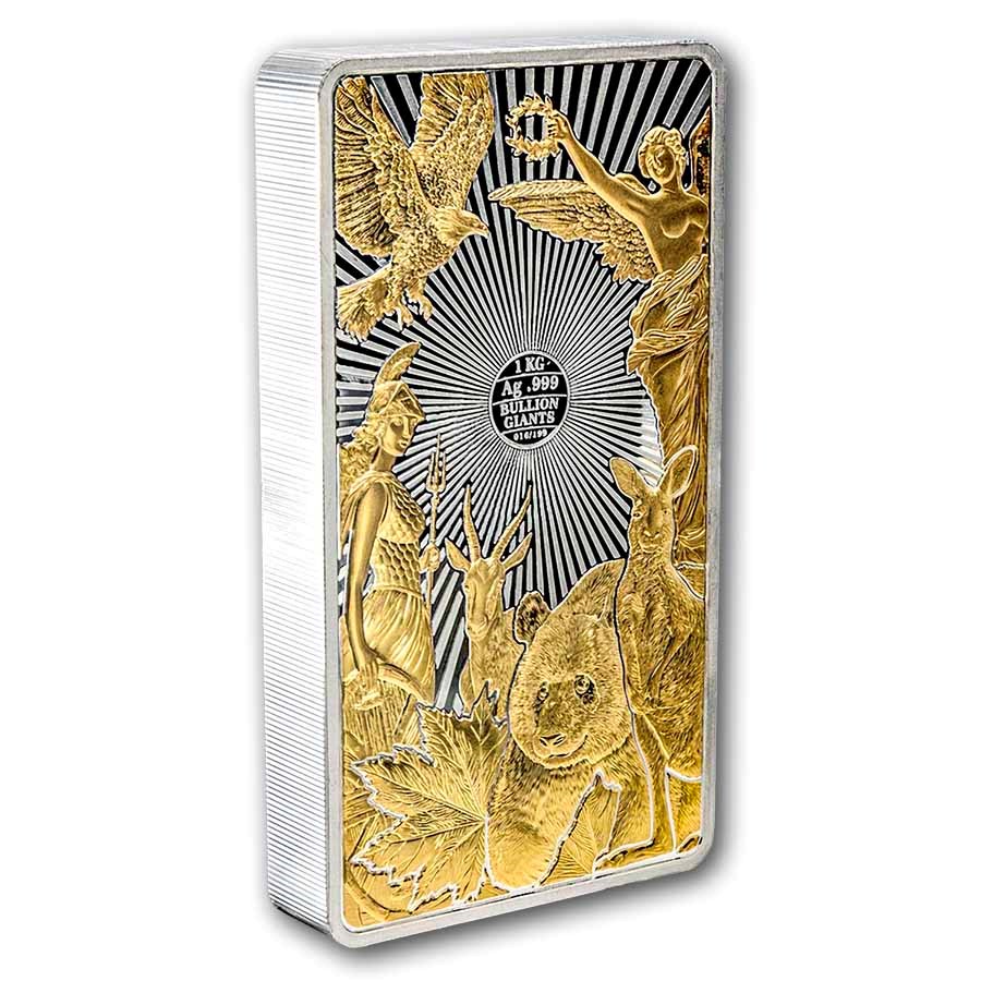 2026 Solomon Islands 1 kilo Silver Famous Bullion Giants