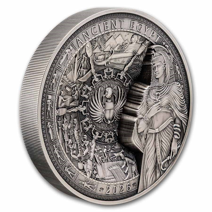 2026 Samoa 1 kilo Silver Ancient Egypt 8-Layer Coin (w/Box & COA)