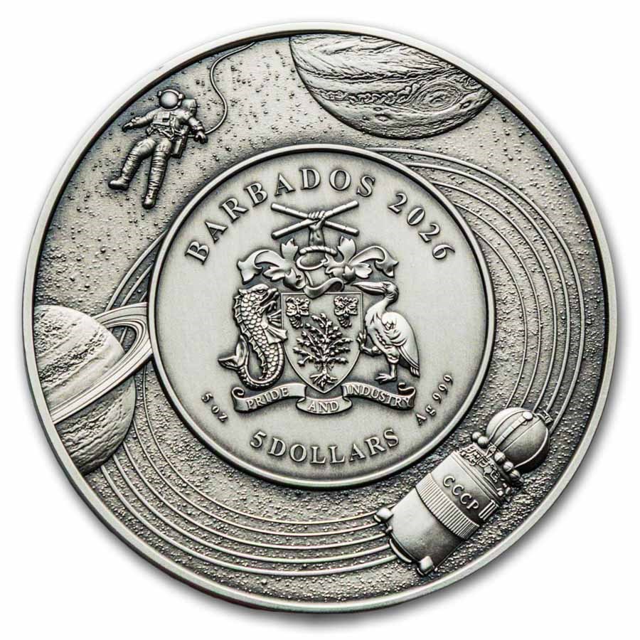 2026 Barbados 5 oz Silver Window to Earth Coin (w/ Box & COA)