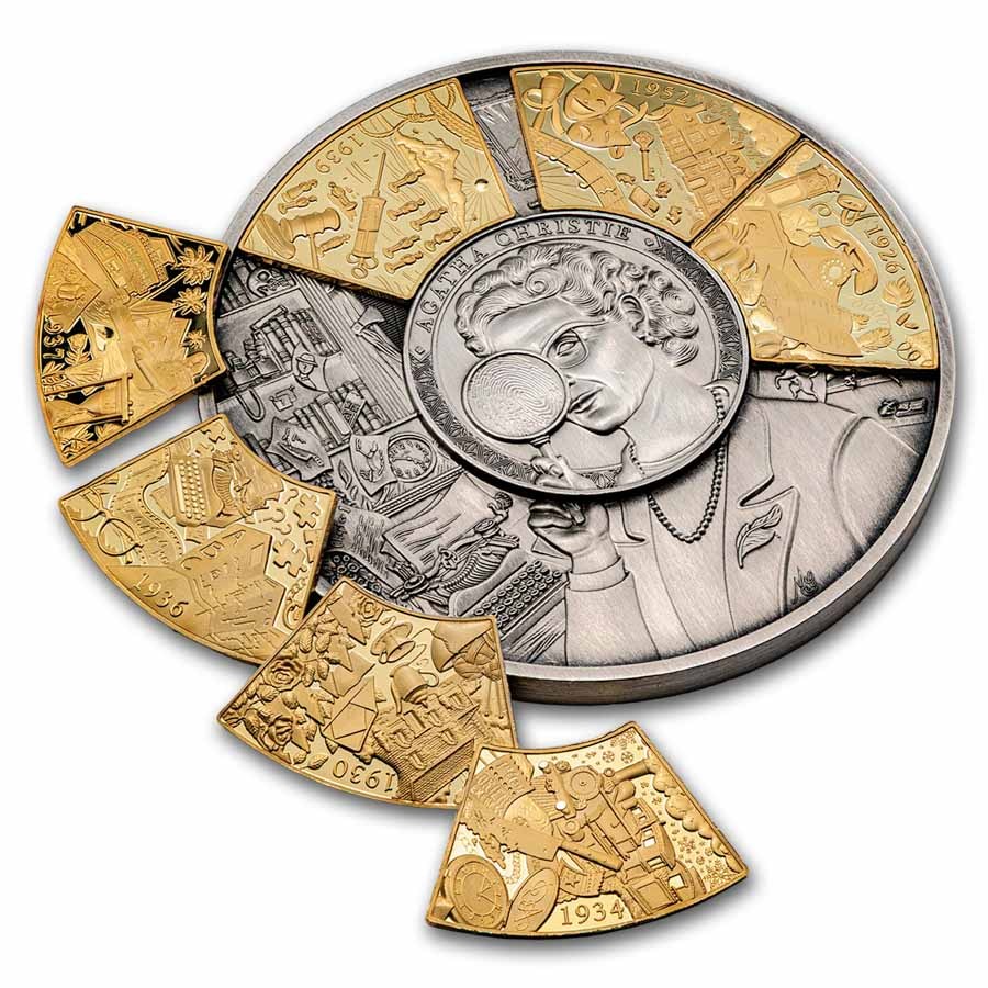2026 Solomon Islands 5 oz Silver Agatha Christie Puzzle Coin