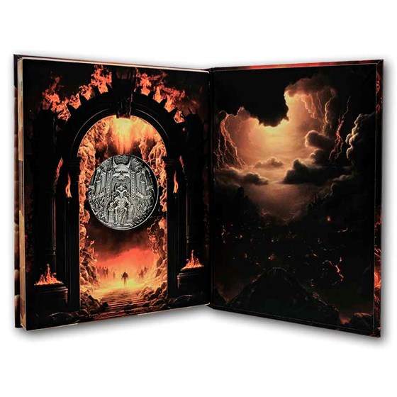 2026 Samoa 5 oz Silver Dual Relief Heaven &amp; Hell (w/ Box &amp; COA)