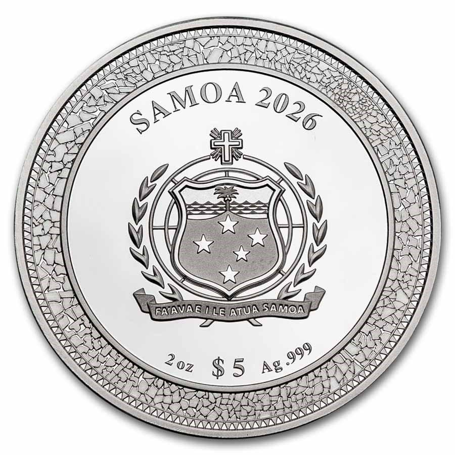 2026 Samoa 2 oz Silver Antoni Gaudi Sagrada Familia (Box & COA)