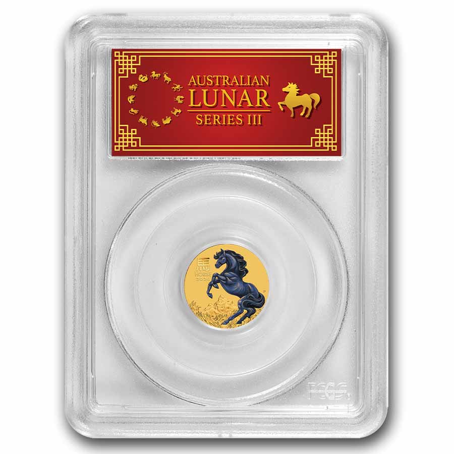 2026 AUS 1/10 oz Colorized Gold Lunar Horse MS-70 PCGS Red Label
