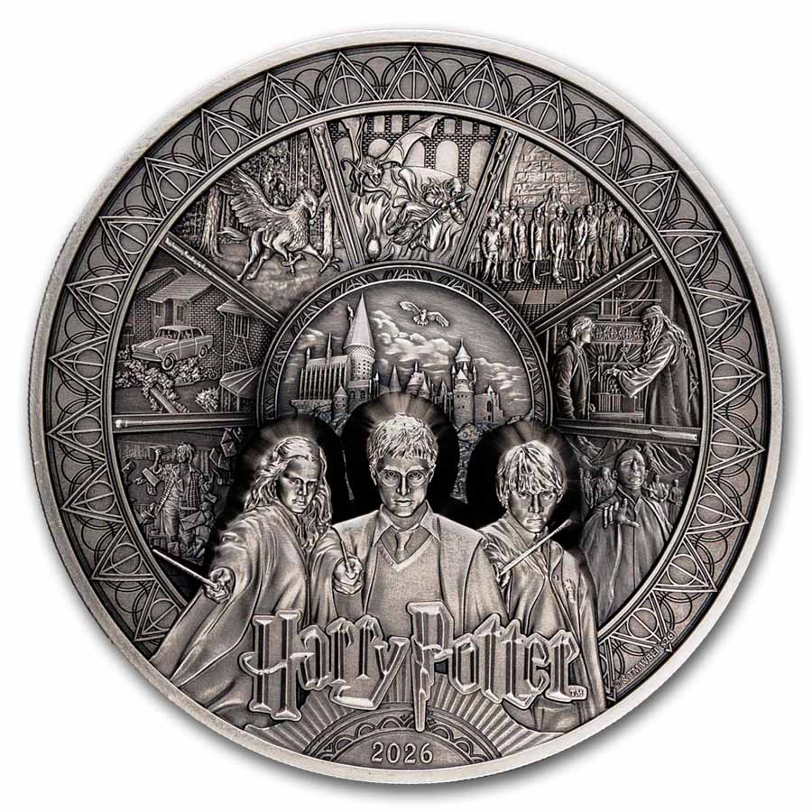 2026 Samoa 1 kilo Silver Harry Potter The Golden Trio 8-Layer