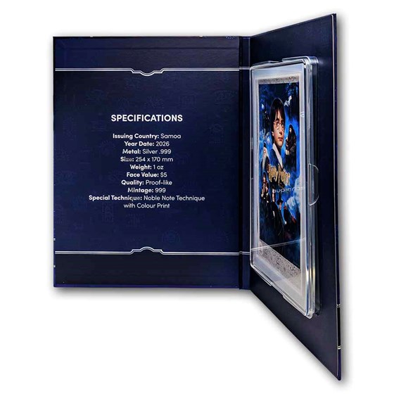 2026 Samoa 1 oz Silver Harry Potter Movie Poster (w/ Box &amp; COA)
