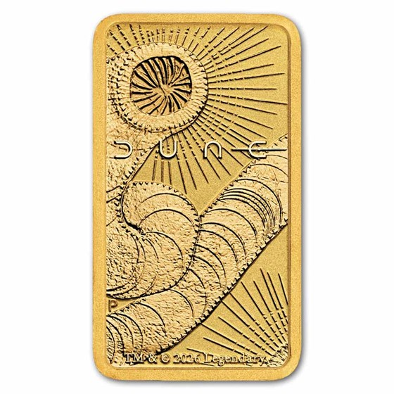 1 gram Gold Dune Bar-The Perth Mint (In Assay)