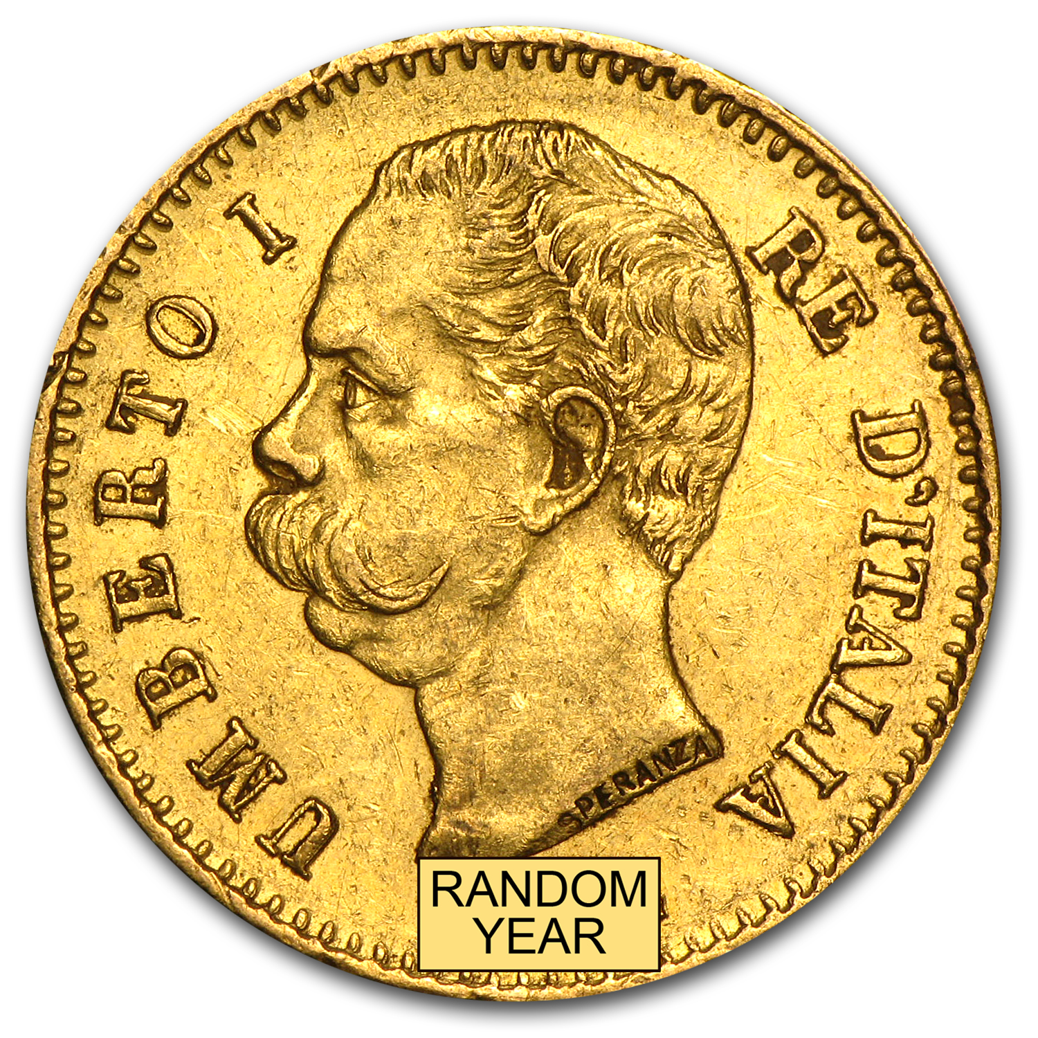 Italy Gold 20 Lire (Random Years) Avg Circ