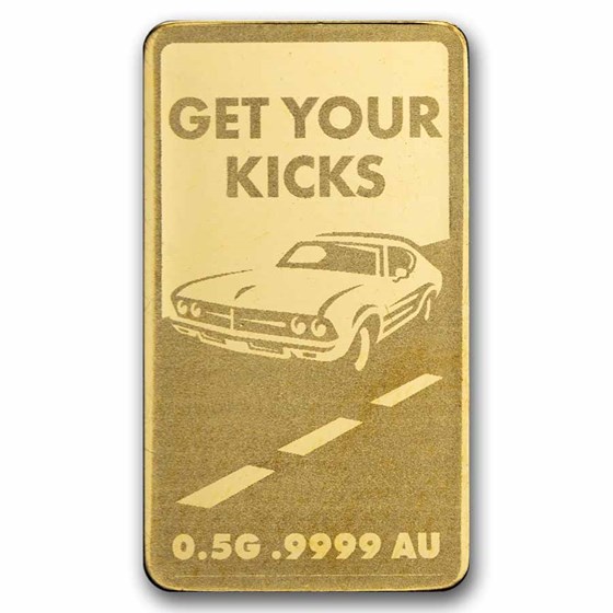 1/2 gram Gold Bar - Route 66 (Kansas TEP)