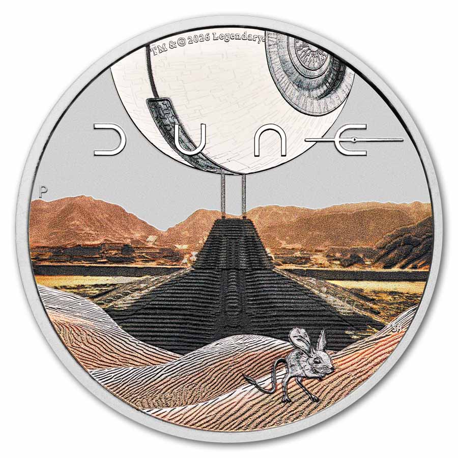 2026 Australia 1 oz Silver Colorized Dune Coin (Box, COA)