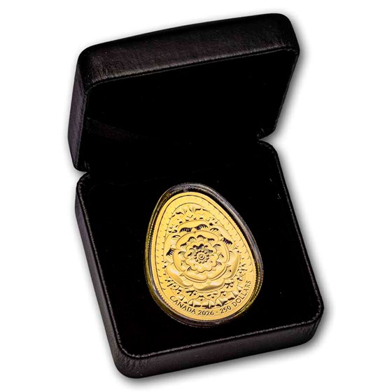2026 Canada Gold $250 Pysanka Shaped Coin (Box/COA)