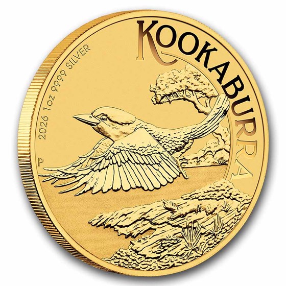 2026 AUS 1 oz Silver Kookaburra Gold-Plated ANDA Special-In Card