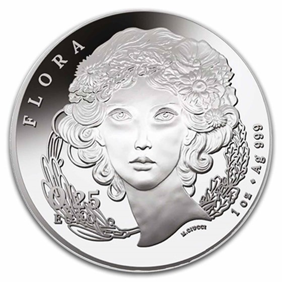 2026 Italy 1 oz Silver Flora and Fauna BU - The Lily