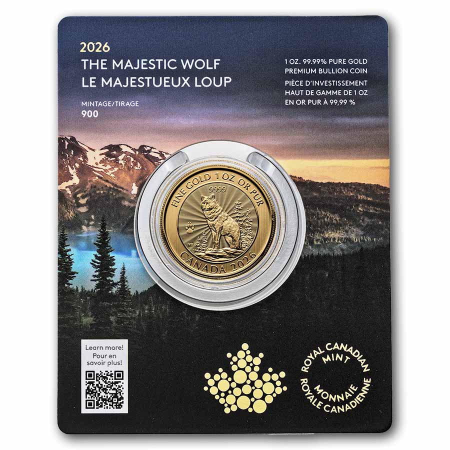 2026 Canada 1 oz Gold $50 The Majestic Wolf (Premium Bullion)