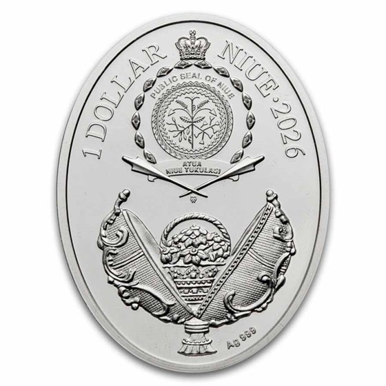 2026 Niue Silver Easter Egg: Happy Easter (with Box & COA)